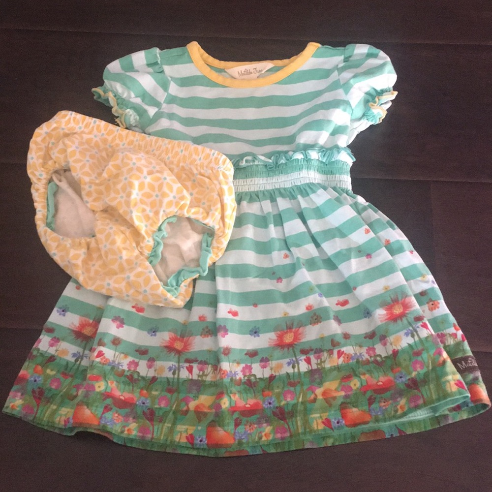 Matilda Jane dress with bloomers 6-12 months